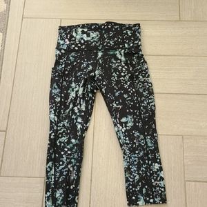 Lululemon Fast and Free Crop Pixel Haze Multi
